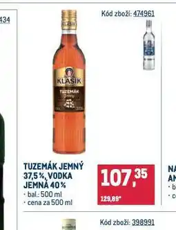 Makro Tuzemák jemný, vodka jemná nabídka