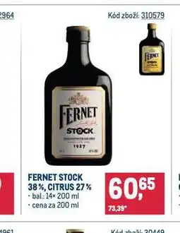 Makro Fernet stock, citrus nabídka