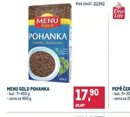 Makro Menu gold pohanka nabídka