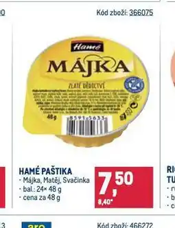 Makro Hamé paštika nabídka
