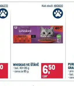Makro Whiskas ve šťávě nabídka