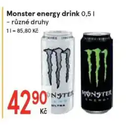 Žabka Monster energy drink nabídka