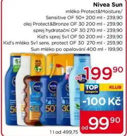TOP drogerie Nivea Sun nabídka