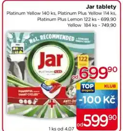 TOP drogerie Jar tablety nabídka