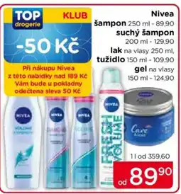 TOP drogerie Nivea šampon nabídka