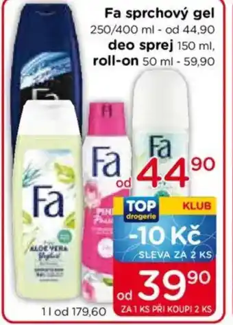 TOP drogerie Fa sprchový gel nabídka