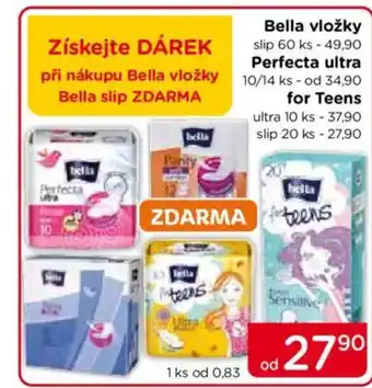 TOP drogerie Bella vložky nabídka