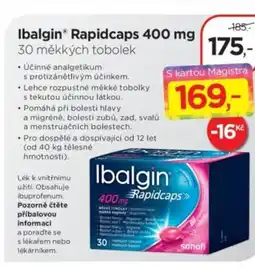 Magistra lékárny Ibalgin® Rapidcaps 400 mg 30 měkkých tobolek nabídka