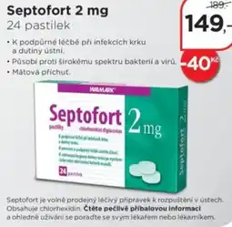 Magistra lékárny Septofort 2 mg 24 pastilek nabídka