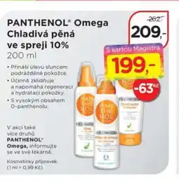 Magistra lékárny PANTHENOL Omega Chladivá pěná nabídka
