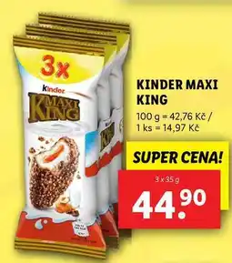 Lidl KINDER MAXI KING, 3x 35 g nabídka