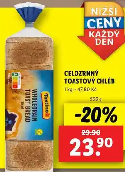 Lidl CELOZRNNÝ TOASTOVÝ CHLÉB, 500 g nabídka
