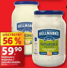 Lidl Hellmann's majonéza/tatarská omáčka, 625 ml nabídka