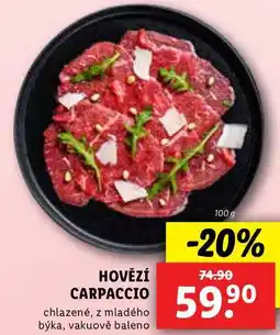 Lidl HOVĚZÍ CARPACCIO, 100 g nabídka