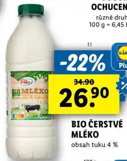 Lidl BIO ČERSTVÉ MLÉKO, 1 l nabídka