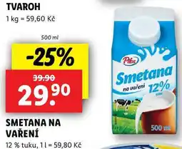 Lidl SMETANA NA VAŘENÍ, 500 ml nabídka