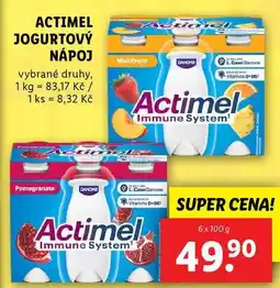 Lidl ACTIMEL JOGURTOVÝ NÁPOJ, 6x 100 g nabídka