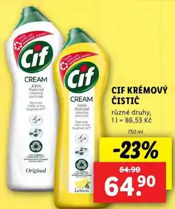 Lidl CIF KRÉMOVÝ ČISTIČ, 750 ml nabídka