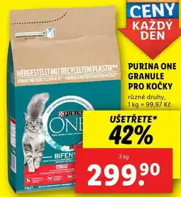 Lidl PURINA ONE GRANULE PRO KOČKY, 3 kg nabídka