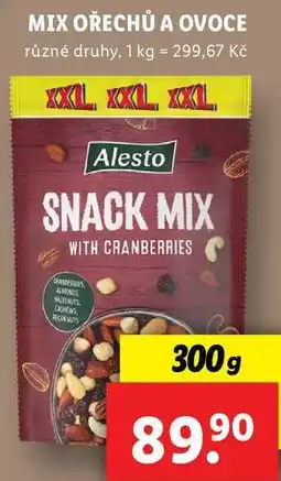 Lidl MIX OŘECHŮ A OVOCE, 300 g nabídka