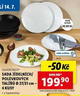 Lidl SADA JÍDELNÍCH/POLÉVKOVÝCH TALÍŘŮ PR. 27/21 cm - 4 KUSY nabídka