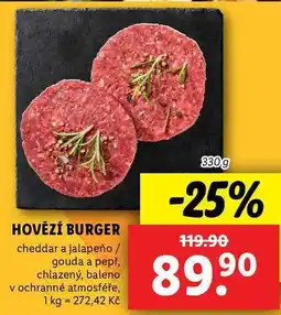 Lidl HOVĚZÍ BURGER, 330 g nabídka