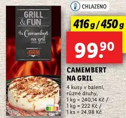 Lidl CAMEMBERT NA GRIL, 416 g/450 g nabídka