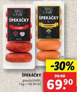 Lidl ŠPEKÁČKY, 600 g nabídka