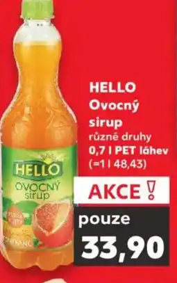 Kaufland HELLO Ovocný sirup nabídka