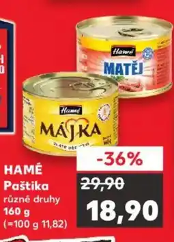 Kaufland HAMÉ Paštika nabídka