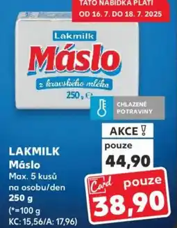 Kaufland LAKMILK Máslo nabídka