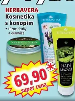 Norma HERBAVERA Kosmetika s konopím nabídka