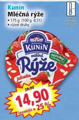 Norma Kunín mléčná rýže nabídka