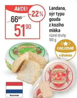 Globus Landana, sýr typu gouda z kozího mléka nabídka