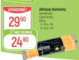 Globus Adriana těstoviny nabídka