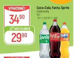 Globus Coca-Cola, Fanta, Sprite nabídka