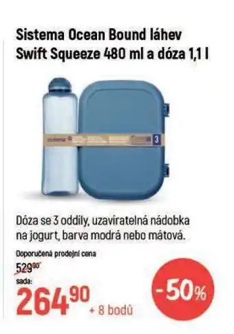 Globus Sistema Ocean Bound láhev Swift Squeeze 480 ml a dóza 1,1 l nabídka