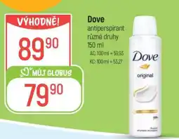 Globus Dove antiperspirant nabídka