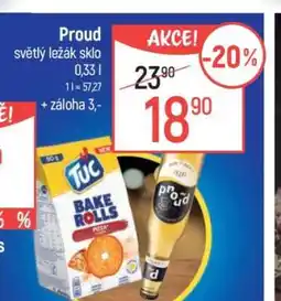 Globus Proud světlý ležák sklo 0,33 l nabídka