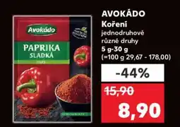 Kaufland AVOKÁDO Koření nabídka