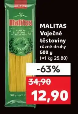 Kaufland MALITAS Vaječné těstoviny nabídka