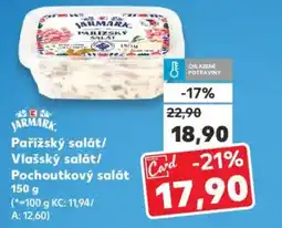 Kaufland Pařížský salát/ Vlašský salát/ Pochoutkový salát nabídka