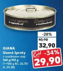 Kaufland GIANA Uzené šproty nabídka