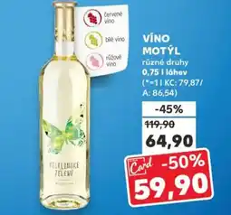 Kaufland Víno Motýl nabídka