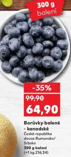 Kaufland Borůvky balené - kanadské nabídka
