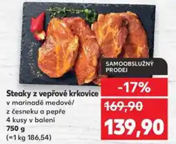 Kaufland Steaky z vepřové krkovice nabídka