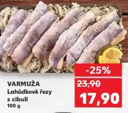 Kaufland Varmuža Lahůdkové řezy s cibulí nabídka
