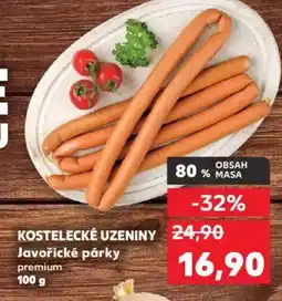 Kaufland Kostelecké uzeniny Javořické párky nabídka
