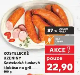 Kaufland Kostelecké Uzeniny Kostelecká šunková klobása na gril nabídka