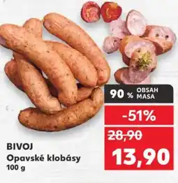 Kaufland Bivoj Opavské klobásy nabídka